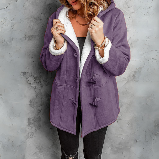 Isabel™ | Plush Hooded Toggle Coat