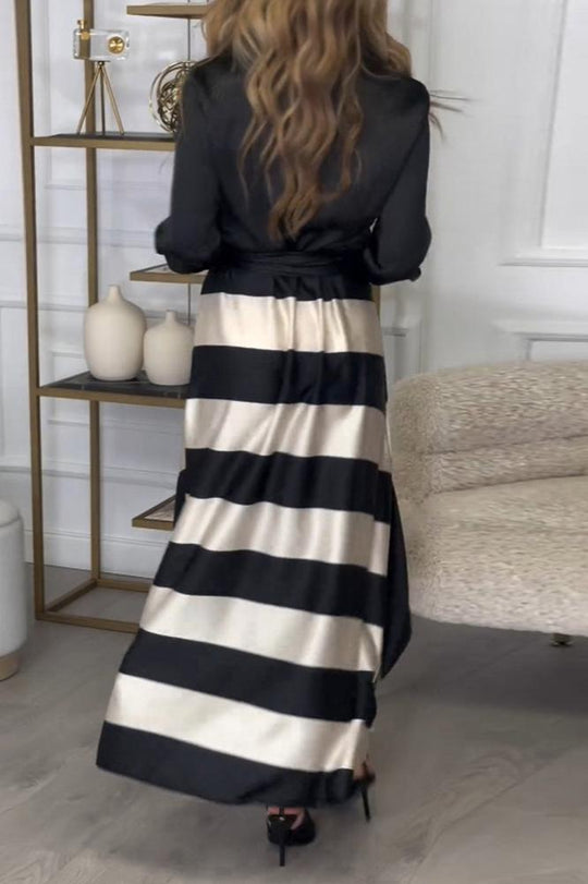 Emily | Elegant Striped Dress