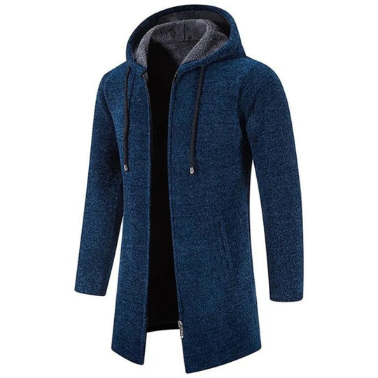 Nathan™ | Fleece Padded Zipper Hooded Cardigan