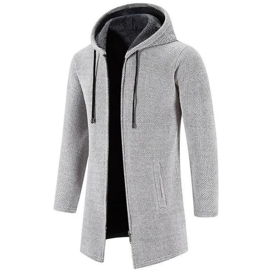 Nathan™ | Fleece Padded Zipper Hooded Cardigan