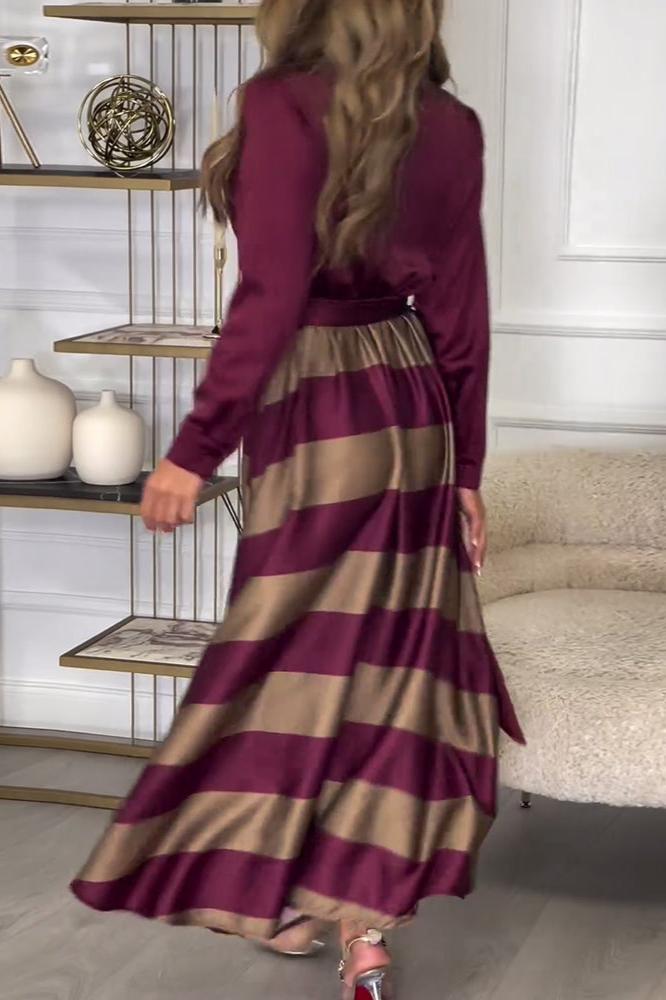 Emily | Elegant Striped Dress