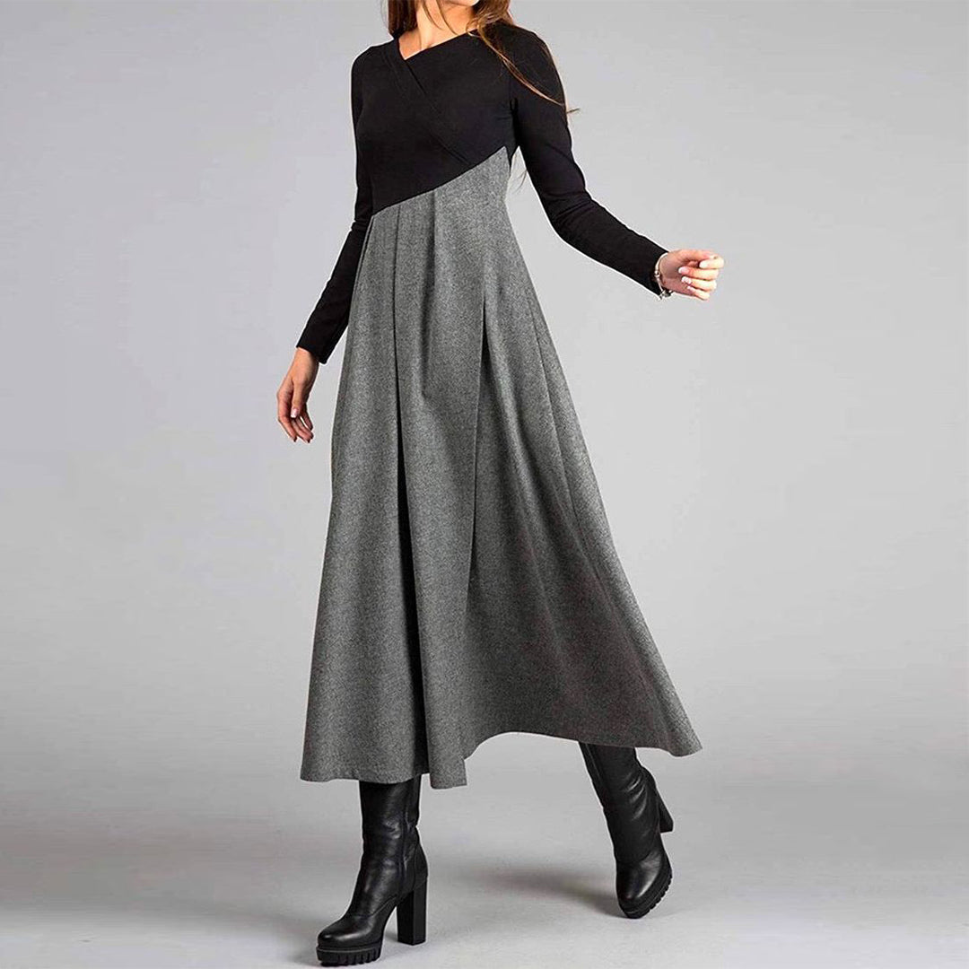 Mia™ - Contrast Maxi Winter Dress