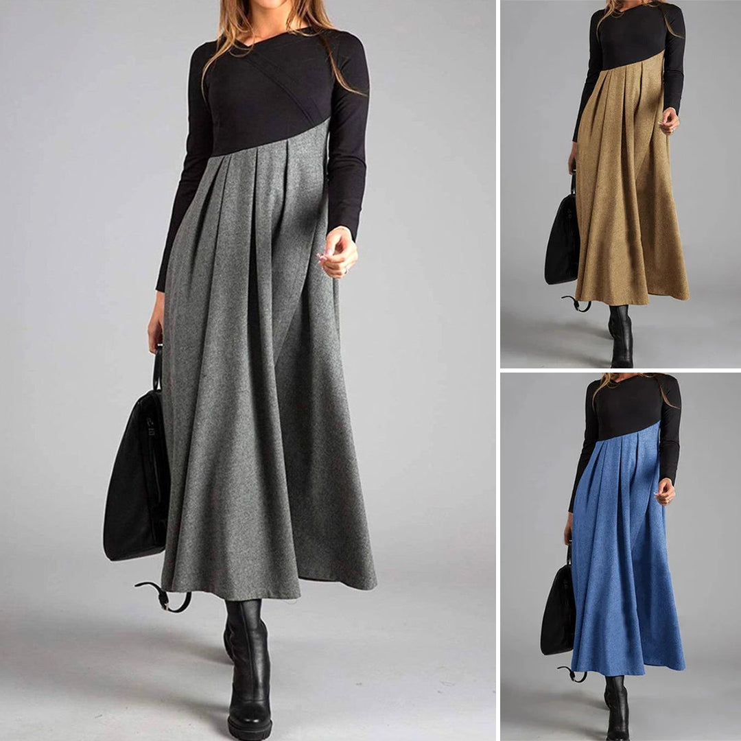 Mia™ - Contrast Maxi Winter Dress