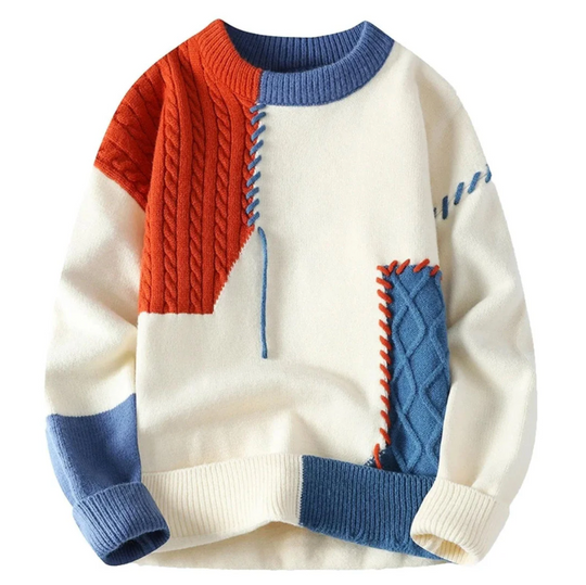 Rudy | Cozy Patchwork Sweater