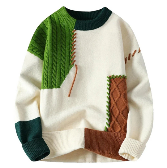 Rudy | Cozy Patchwork Sweater