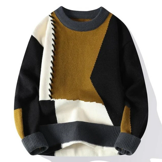 Rudy | Cozy Patchwork Sweater