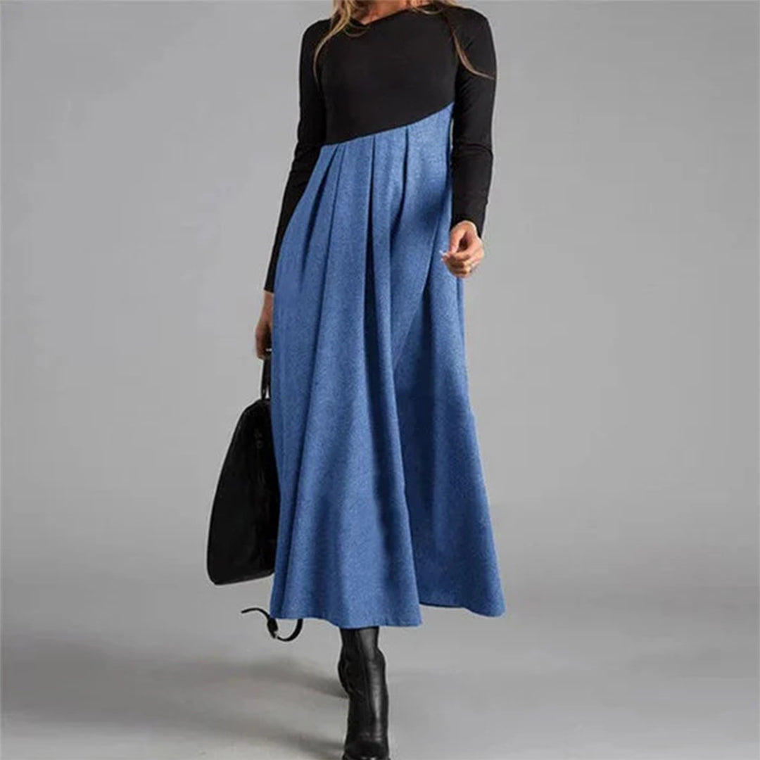 Mia™ - Contrast Maxi Winter Dress