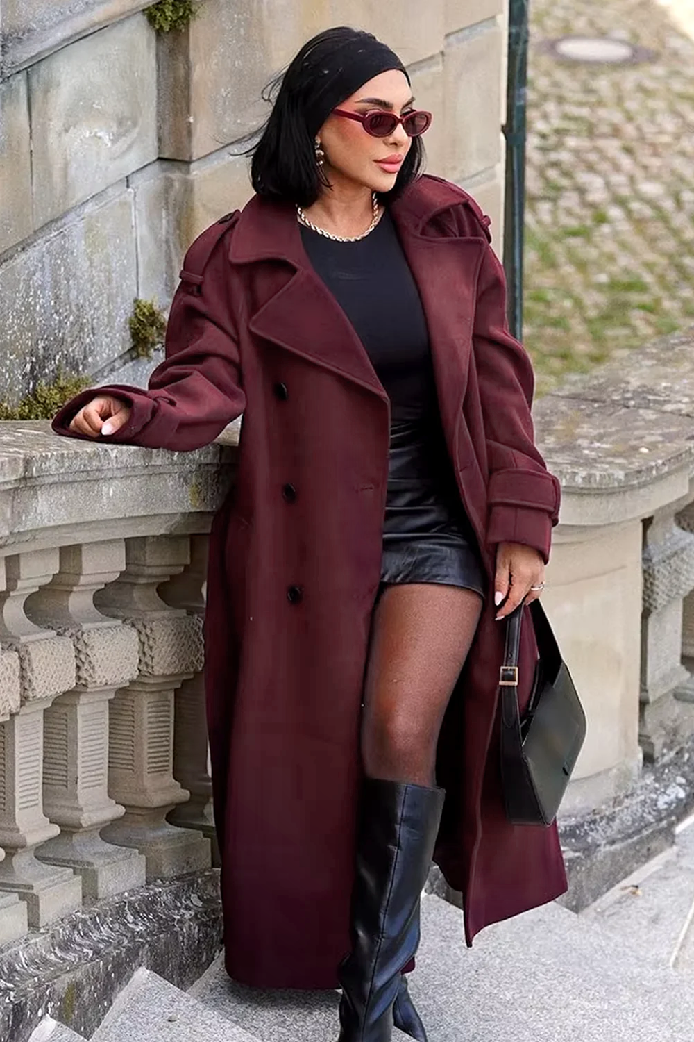 Emma™ | Burgundy Coat